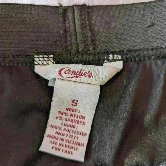 Candie's, pencil above-knee skirt,  lace, high-raised, black, size Small - Picture 6 of 6